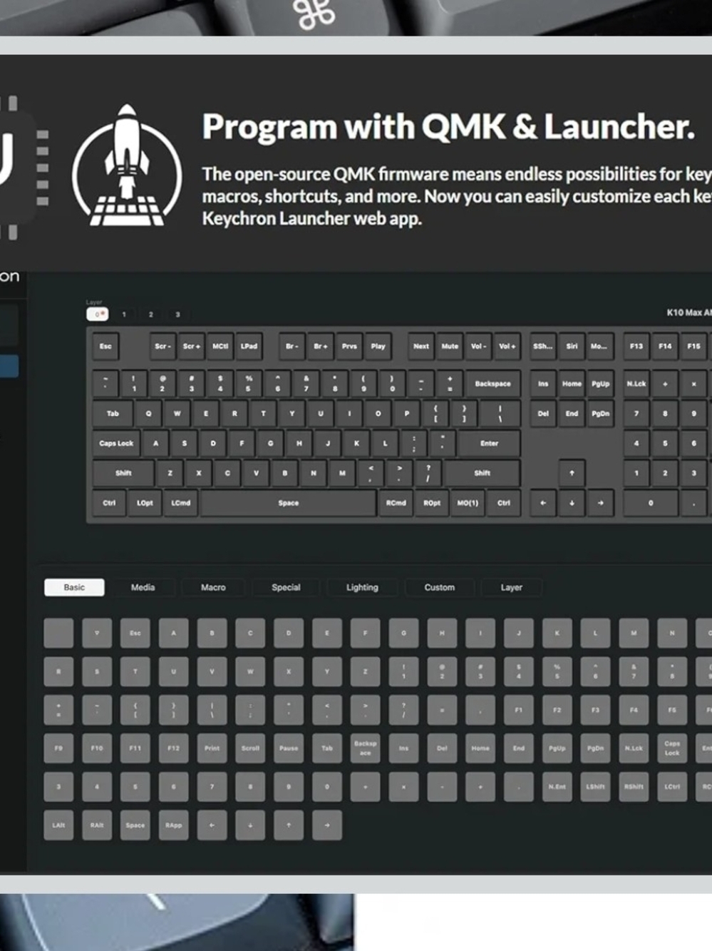 Mechanical KeyboardKeychron K10 Max Wireless Mechanical Keyboard RGB Hot Swap QM - Picture 3 of 6